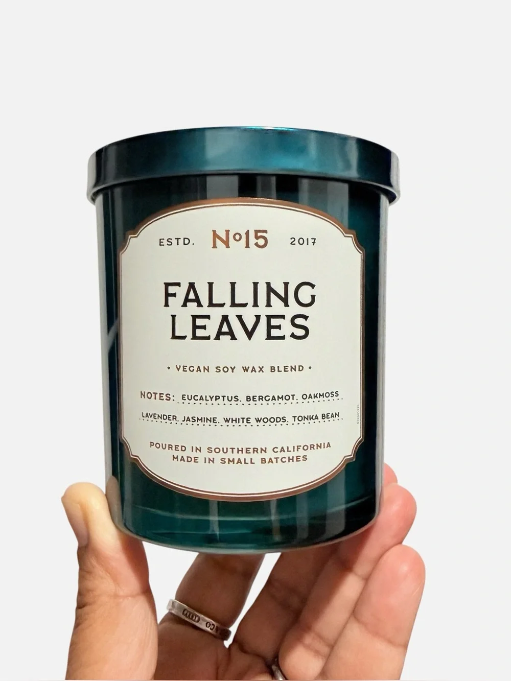 Leoben Company Falling Leaves No. 015 Soy Scented Candle - Deep Teal